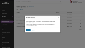 Educator account in Xello. An advisement note category is being archived. The popup states that the category will no longer be an option when creating new notes. Existing notes assigned the category will remain visible and unaffected.
